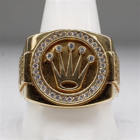 gold ring mens rolex|rolex rings men 18k.